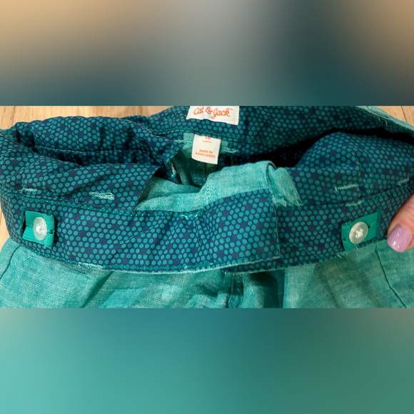 Boys Cat & Jack Green Shorts, Flat Front, Adjustable Waist, Size 10 - Picture 4 of 6